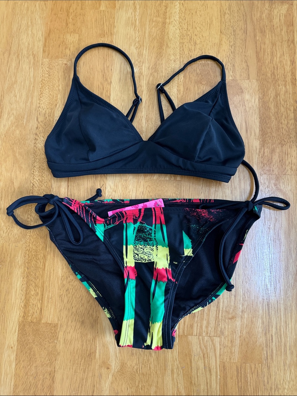 🛑NWT Girls Swim Bottoms Multicolor Sz Medium Swimsuit Summer Pad Top Old Navy